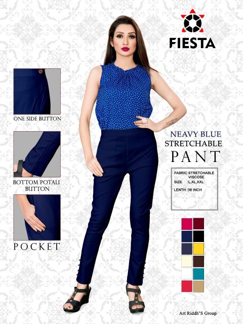 Artriddh Fiesta Stretchable Viscose lycra bottom Pant Surat wholesale clothing market