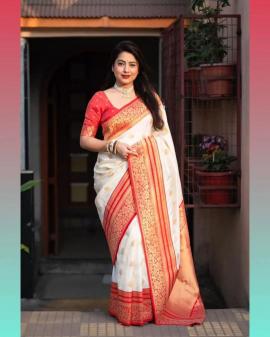 Aab Hemali Soft Lichi Silk Fancy Saree manufacturers in India