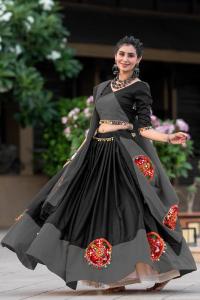 Aawiya 7066 D GREY Cotton Lehenga Choli wholesale market in Kolkata