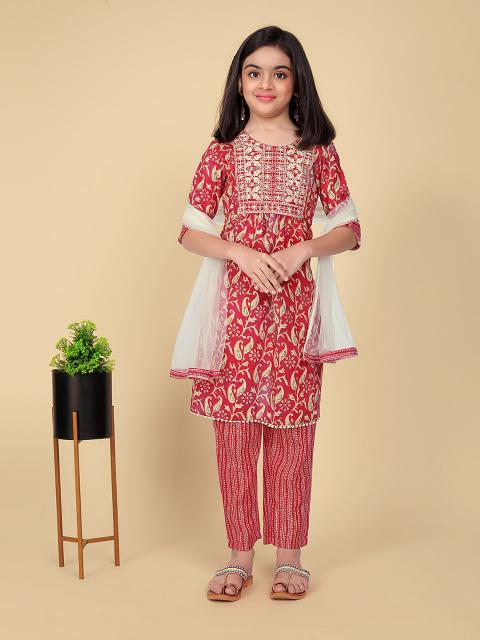 Culture Cotton Printed Embrodrery Kurti suppliers in India