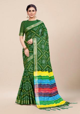 Df Bandhani Cotton Printed Saree suppliers in Surat