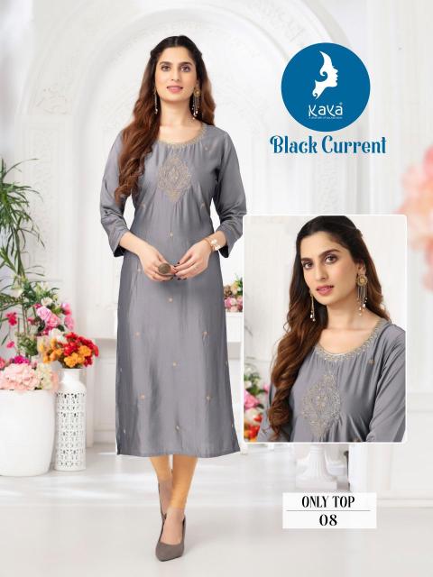 Kaya Black Current Kurti manufacturers in Delhi