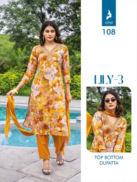 Kaya Lily Vol 3 Kurti catalogue online