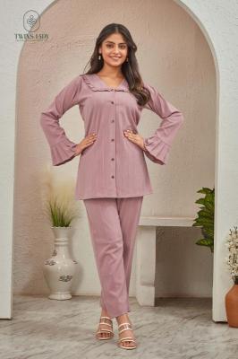 Sabella D no - SW232 Onion Pink Co Ord Set aipur kurti suppliers