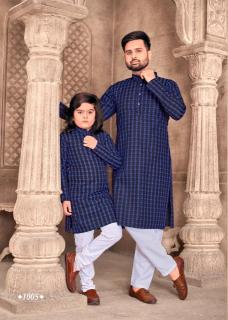 Sabella Father & Son V-3 India Full Sleeves Cotton Kurta online shopping