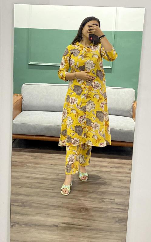 Sabella Floral printed Cotton CO-ORD Set Best kurti wholesalers in Ahmedabad