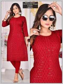 Sabella Rayon Chikan Kurti wholesale market in Surat