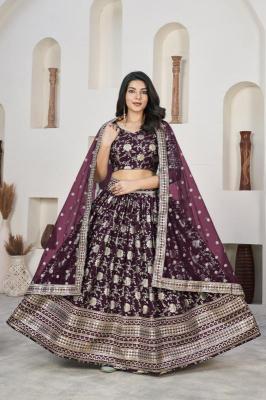 AALISHA VOL – 1 WINE 1019 Wholesale Lehenga Choli manufacturers in Gujarat