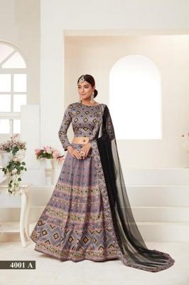 Aawiya 4001-A New Digital Printed Semi-Stitched Lehenga Choli market 