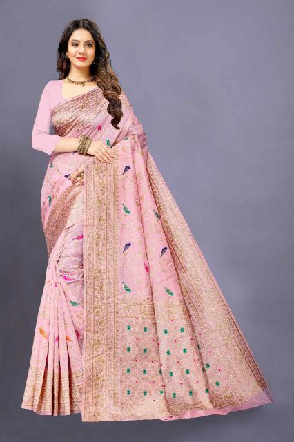 Artriddh murthy NX-48 Soft Silk Baby Pink Surat saree supplier