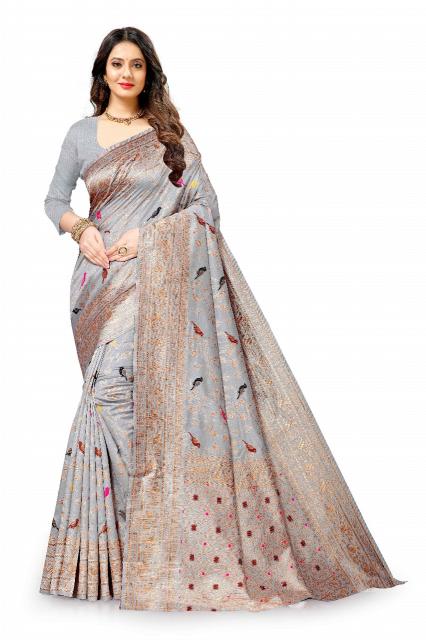 Artriddh murthy NX-48 Soft Silk grey Surat saree wholesalers