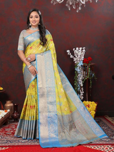 Artriddh murthy Yellow 283 Soft Cotton with Meenakari Surat wholesale saree catalogue