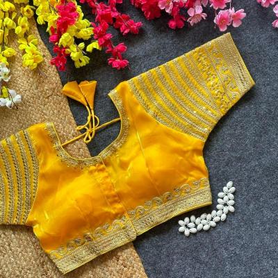 Blousewala Beautiful Cotton Thread Work Zimichoo Fabric Blouse Wholesale boutique