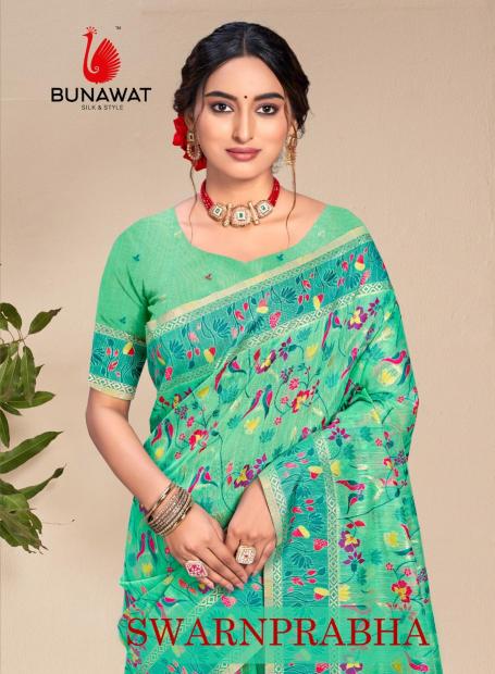 bunawat swarnprabha Cotton silk wedding festival wear cotton silk saree collection