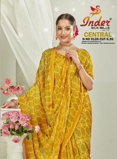 INDER SILK MILLS CENTRAL 9126 Saree manufacturer in Surat