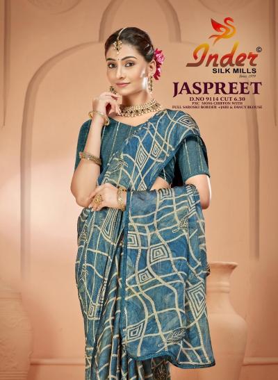 INDER SILK MILLS JASPREET 9114 Surat wholesale saree market prices