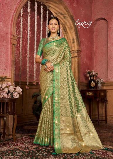 Saroj Lilly tissue vol.3 Saree wholesalers in Ahmedabad