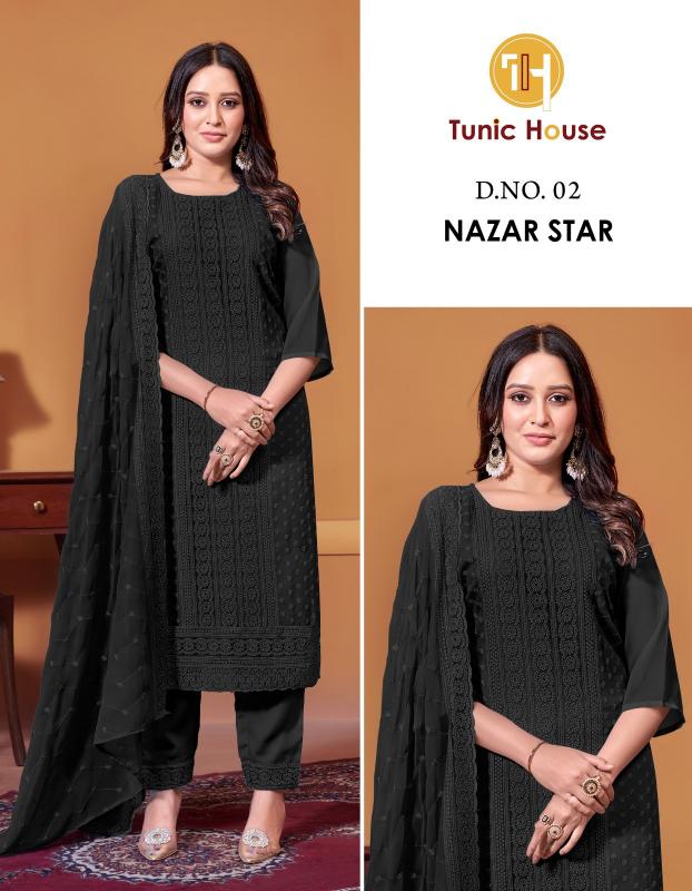 TUNIC HOUSE NAZAR STAR Black Surat kurti wholesale price