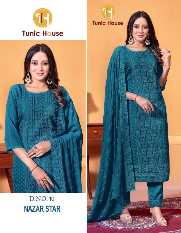 TUNIC HOUSE NAZAR STAR Blue Surat kurti exporters