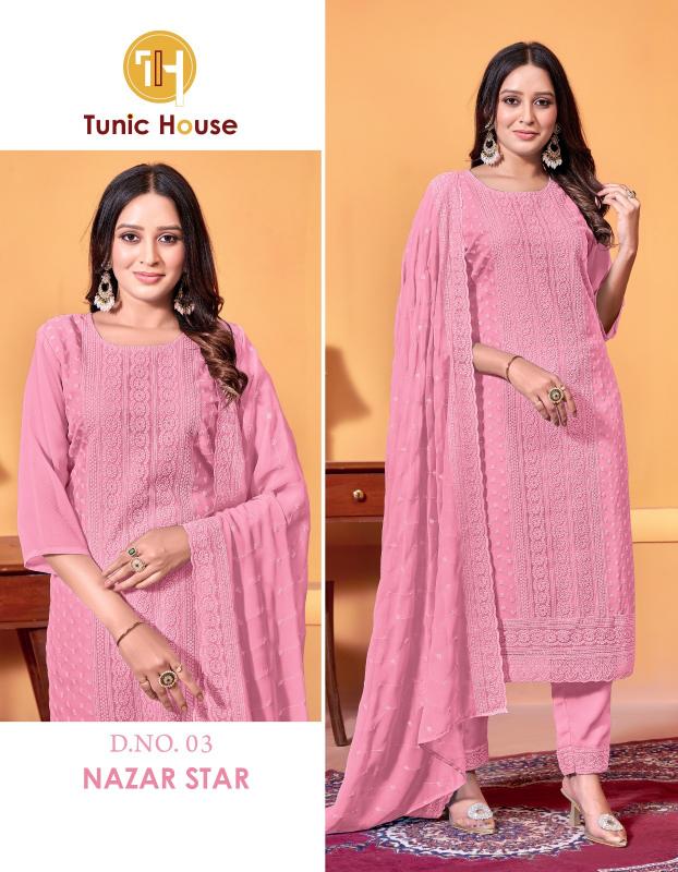 TUNIC HOUSE NAZAR STAR Pink Latest kurti designs in Surat