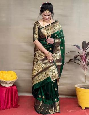 Artriddhs Green banarasi silk design Wholesale saree manufacturers