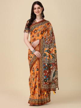 Artriddhs Lilen Kalamkari 01 saree wholesale market in surat