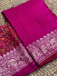 Artriddhs Pure Soft and Self weaved Russian cotton silk Saree wholesale online Surat