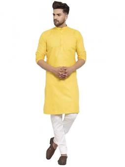 Artriddhs Yellow Mens Kurta distributors in Gujarat