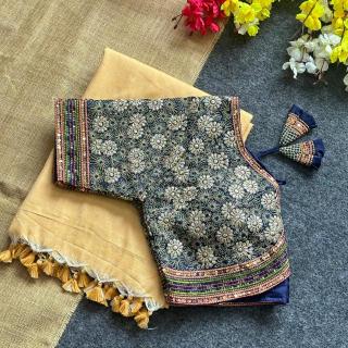 Blousewala HK7 khadi cotton sarees  Manufacturers in Rajkot