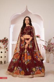 LOTUS VOL - 1 6002 MAROON party wear lehenga Choli manufacturers in Surat