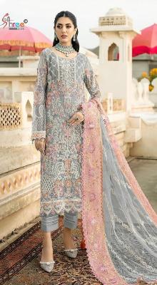 Shree K 5041 Organza Silk Embroidered Affordable Salwar Kameez in Gujarat