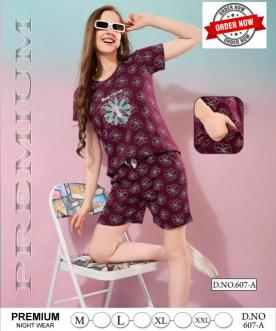 SUMMER SPECIAL SHORTS 2PC VOL.PC-607 Night suits market online