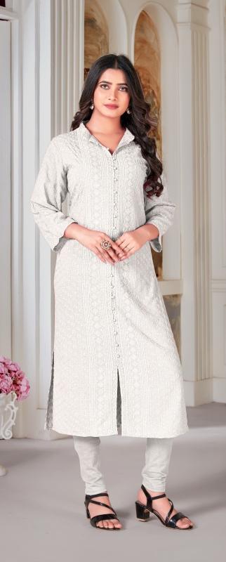 TUNIC HOUSE LUCKNOWI CHIKANKARI D- 01 Wholesale Kurtis in India