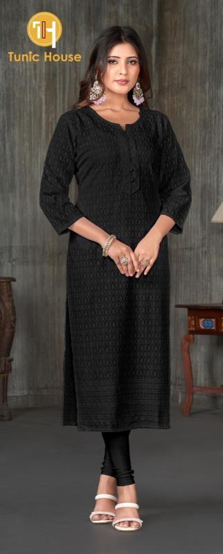 TUNIC HOUSE TESLA Black Surat kurti wholesale market