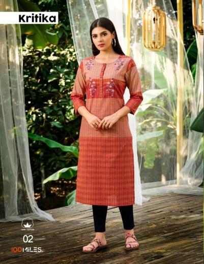 100 Mile Kritika cotton kurti wholesale online