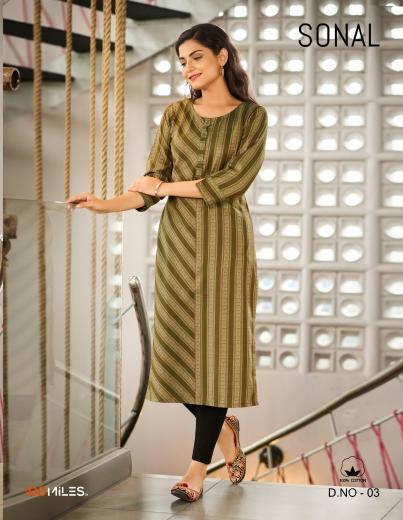 100 Miles Sonal cotton kurtis wholesale surat