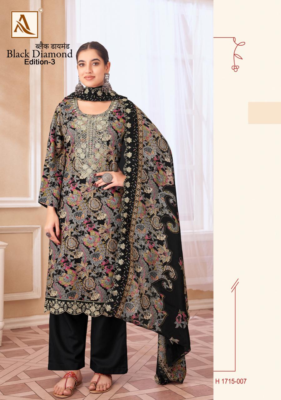 Alok Black Diamond Vol 3 Rayon fabric dress material