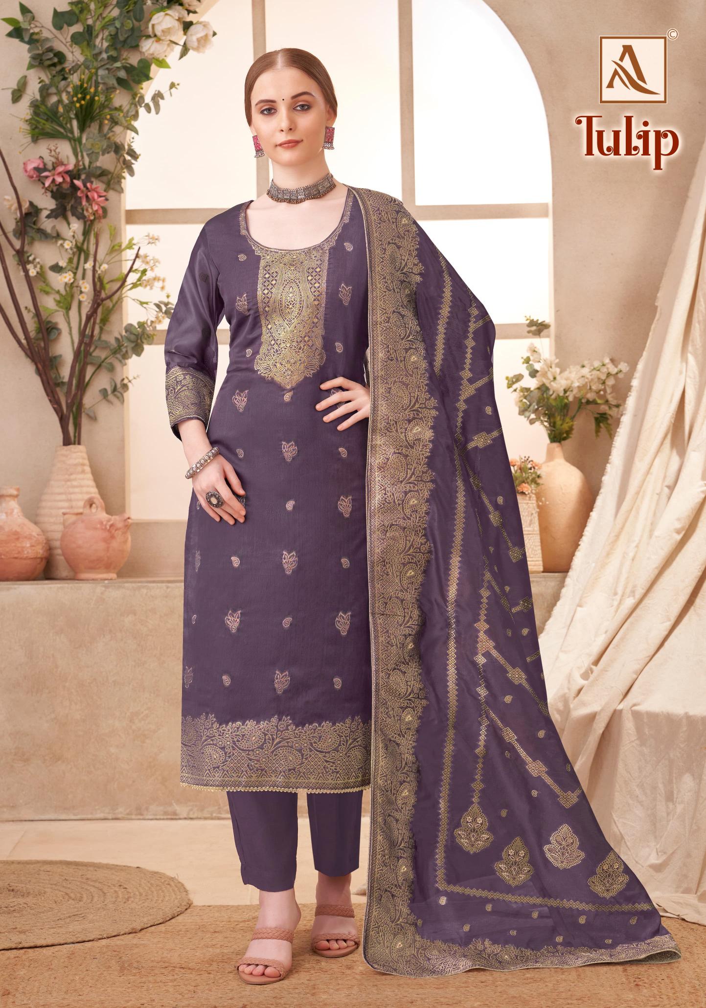 Alok Suit Tulip organza salwar material