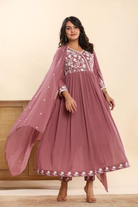 Anarkali Gown With Pant And Dupatta Vol 13 Wholesaler in surat