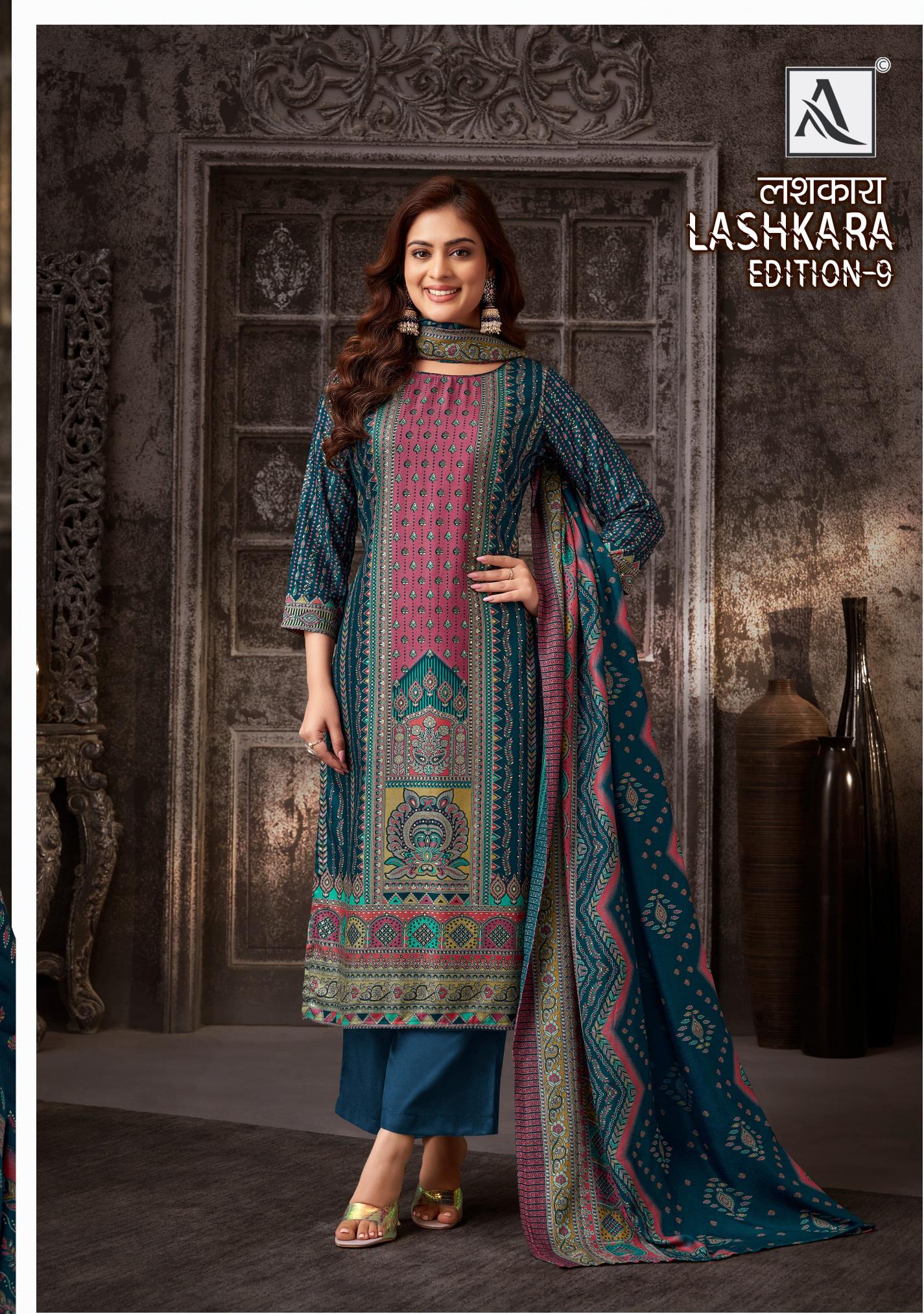 Aok Lashkara Edition 9 cash on delivery wholesale dress materials