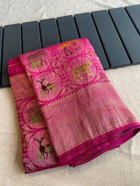 Art Riddhs Soft Banarasi Matka Silk Saree 