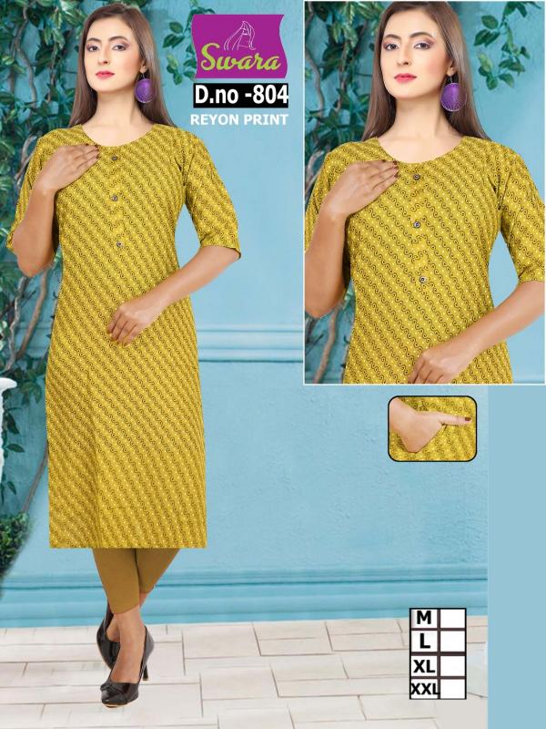 Art Riddhs Swara 800 series Rayon Printed Kurti Wholesale Price