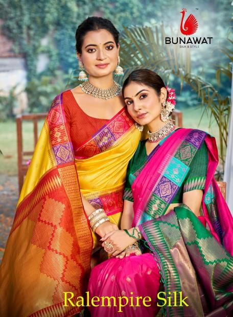 bunawat ralempire silk wedding festival wear silk fabric saree collection