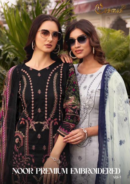 Cosmos FAshion Noor Premium Embroidered wholesale dress material online shopping