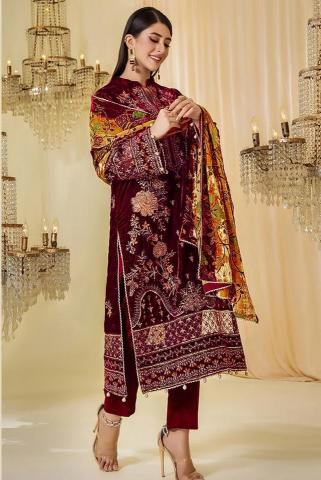 Deepsy Suits Sana Safinaz pakistani velvet suit