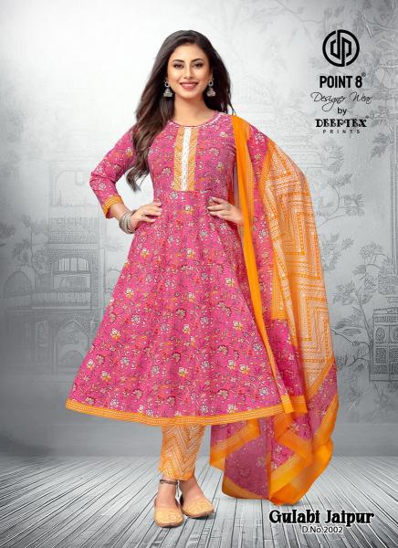 Deeptex Gulabi Jaipur Vol 2 Anarkali Gown With Pant And Dupatta