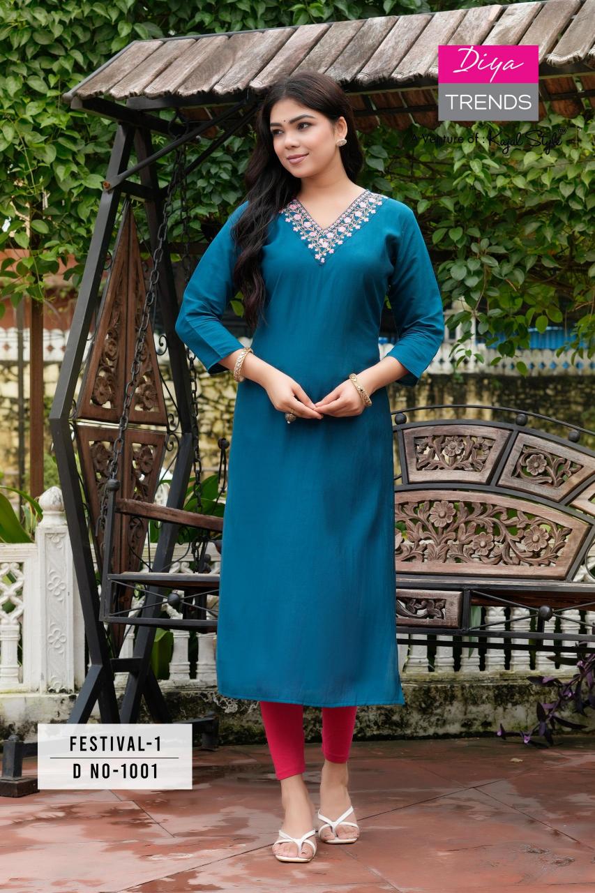 Diya Trends Festival Vol 1 wishful kurtis wholesale