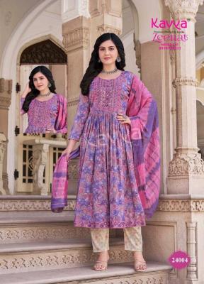 Kavya Zeenat Vol 24 foil printed designer kurti supplier in surat