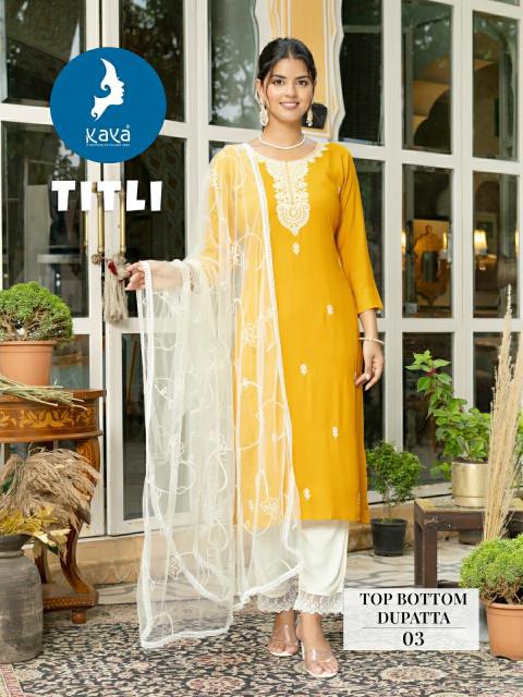 Kaya Titli rayon fabric kurtis wholesale