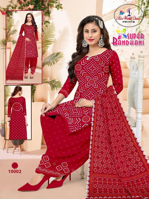 Miss World Super Bandhan Vol 10 bandhani dress material online shopping